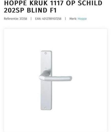 Deurbeslag zilver langschild 215 x 40 mm beschikbaar voor biedingen