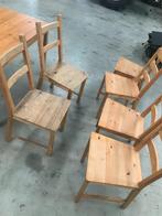 JOKKMOKK 4 stoelen, antiekbeits Ikea stoel, Vier, Ophalen of Verzenden, Zo goed als nieuw, Hout