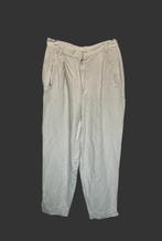 Vintage Broek Maat 42 Crème Wit Linnen Pantalon, Verzenden, Beige, Maat 42/44 (L), Zo goed als nieuw