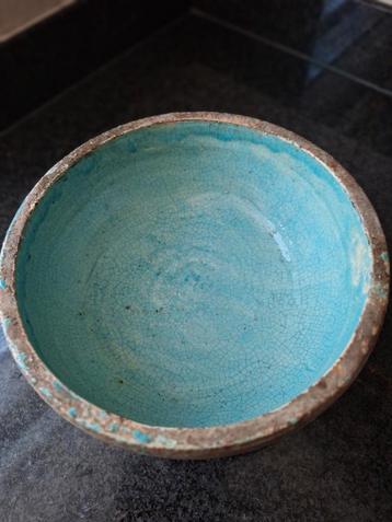 Mooie Stenen Geglazuurde Turquoise Schaal  beschikbaar voor biedingen