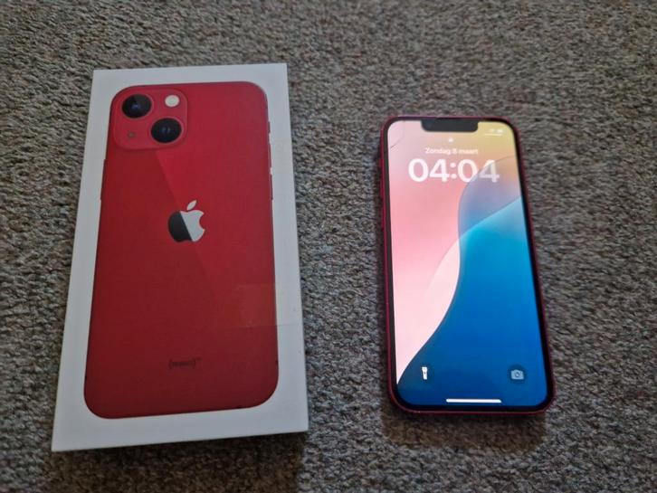 Rode iPhone 13 mini 128GB 89% batterij, Telecommunicatie, Mobiele telefoons | Apple iPhone, 128 GB, iPhone 13 mini, Rood, Ophalen