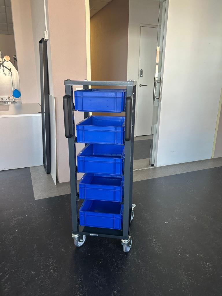 CustomLine Euro platform trolley – eurokraft pro, Ophalen, 5 laden of meer, 100 tot 150 cm, Nieuw
