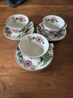 3 delige aardewerk theekopjes, Antiek en Kunst, Antiek | Keramiek en Aardewerk, Ophalen of Verzenden