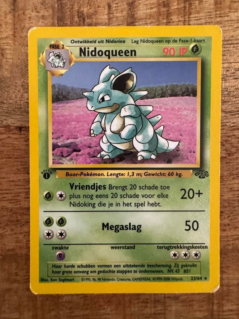 Pokémon kaart Nidoqueen, Ophalen of Verzenden, Gebruikt, Losse kaart