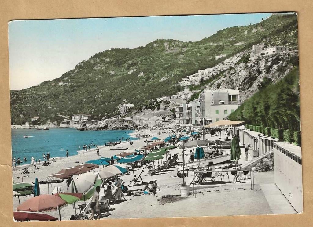 Ansichtkaart Italië Riviera della Palme. Varigotti. Spiaggia, Ophalen of Verzenden, 1960 tot 1980, Gelopen, Italië