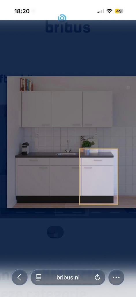 OPZOEK! bribus onderkast voor kookplaat, Ophalen of Verzenden, Zo goed als nieuw, Wit, Enkelwandige keuken