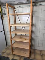 houten legbordstelling / houten stelling, 6 planken, Ophalen, Gebruikt