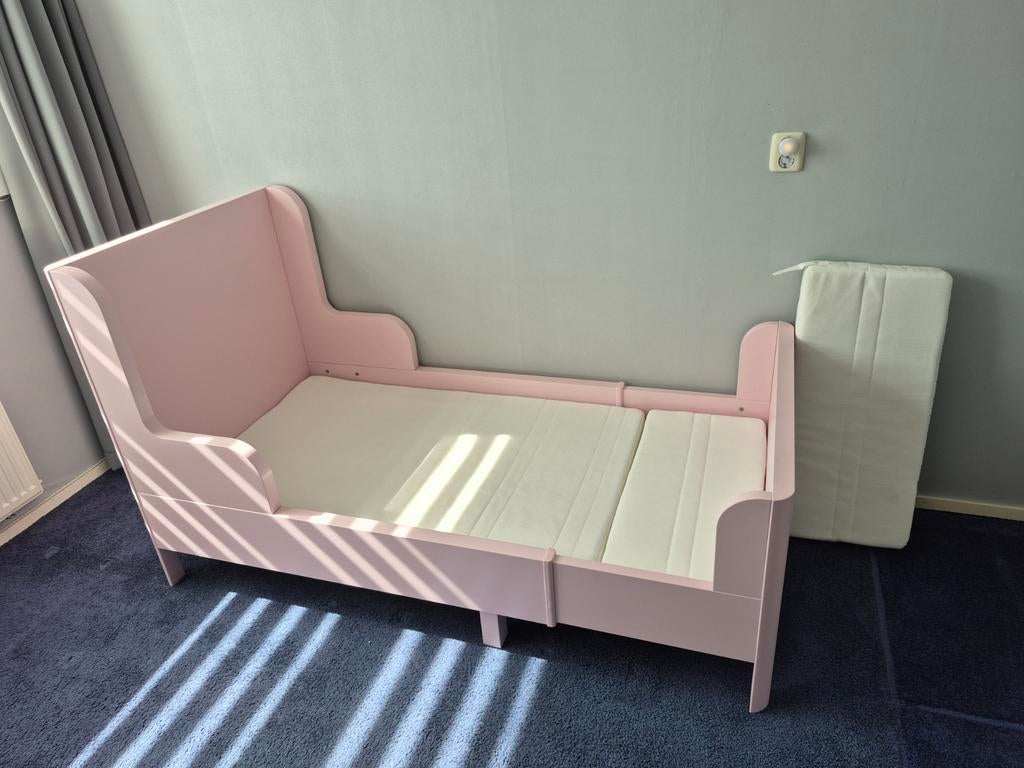 Busunge meegroei peuterbed ikea roze, Gebruikt, 70 tot 85 cm, 180 cm of meer, Ophalen