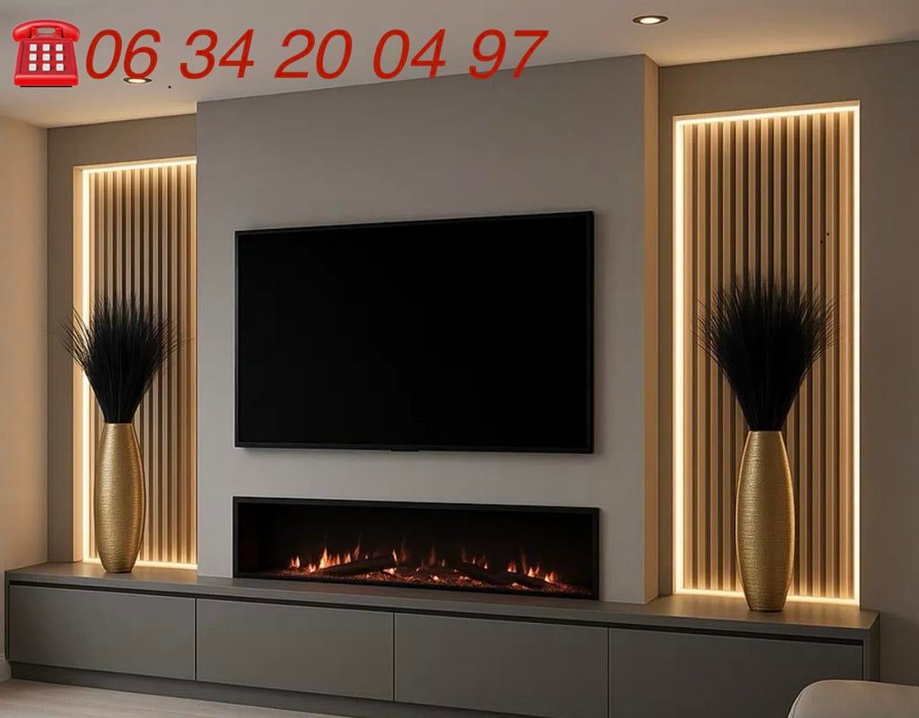 Cinewall op maat samenstellen?, Huis en Inrichting, Haarden, Zo goed als nieuw, Gashaard, Ophalen of Verzenden