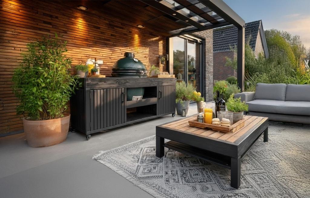 Buitenkeuken, kamado tafel *NIEUW* direct beschikbaar, Tuin en Terras, Buitenkeukens, Ophalen of Verzenden, Nieuw, Houtskool