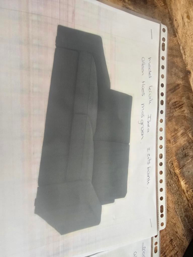 IKEA KIVIK Bekleding Set - Antraciet Mosgroen (2 banken), Ophalen of Verzenden, Zo goed als nieuw, Stof, Modern