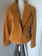 Okergeel Suède Jasje, Maat 38/40 (M), Geel, Ophalen of Verzenden, Zo goed als nieuw