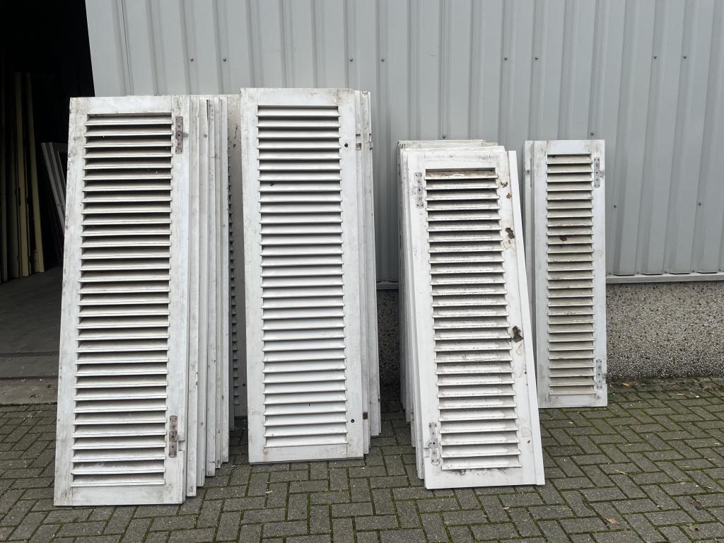 Prachtset massieve louvre raamluiken (36 stuks), La belle porte, Jurgen.hoogenboezem@gmail.com, Overige typen, Zo goed als nieuw