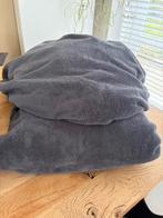 Optidee pluche dekbedovertrek en hoeslaken grijs, Gebruikt, Jongetje of Meisje, Dekbedovertrek, Ophalen of Verzenden