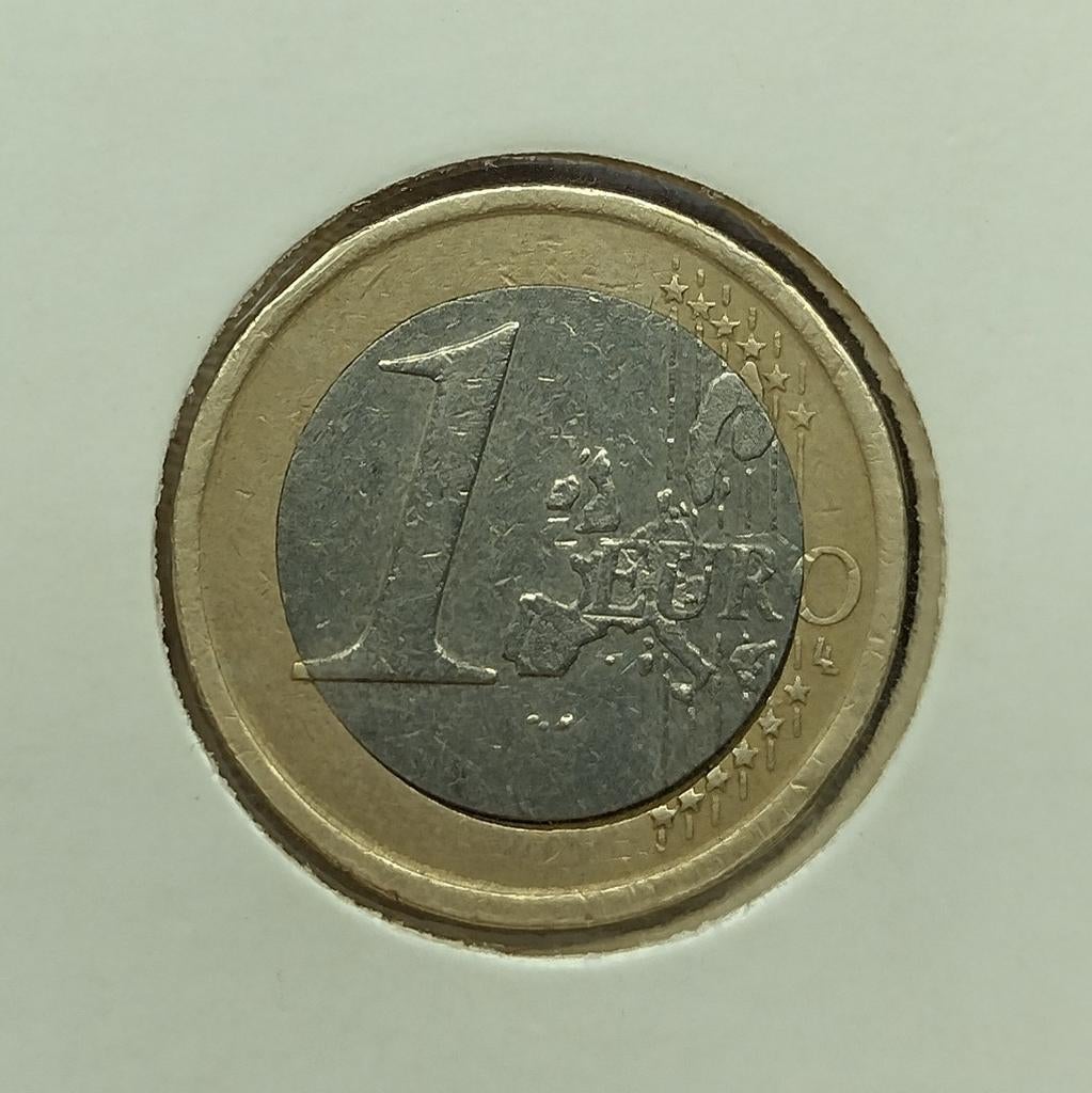 Lichte 1 Euro "spiegelei" MISSLAG!, Ophalen of Verzenden, Spanje, 1 euro, Losse munt