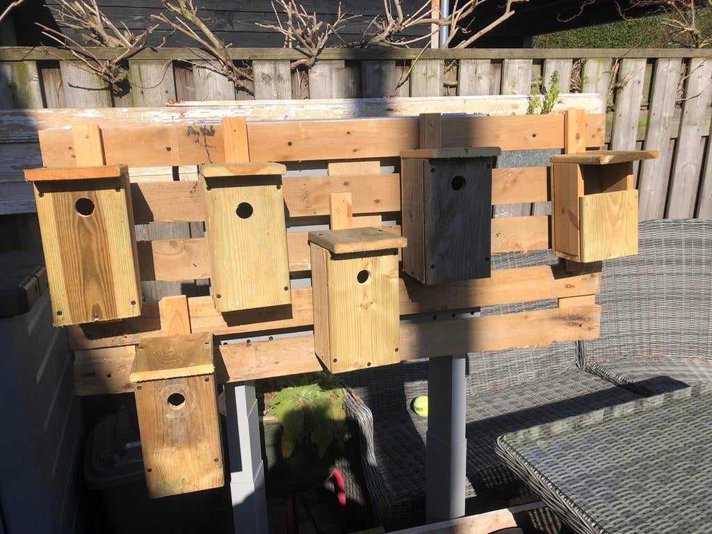 Vogelhuisjes van afval/resthout, Ophalen of Verzenden, Zo goed als nieuw