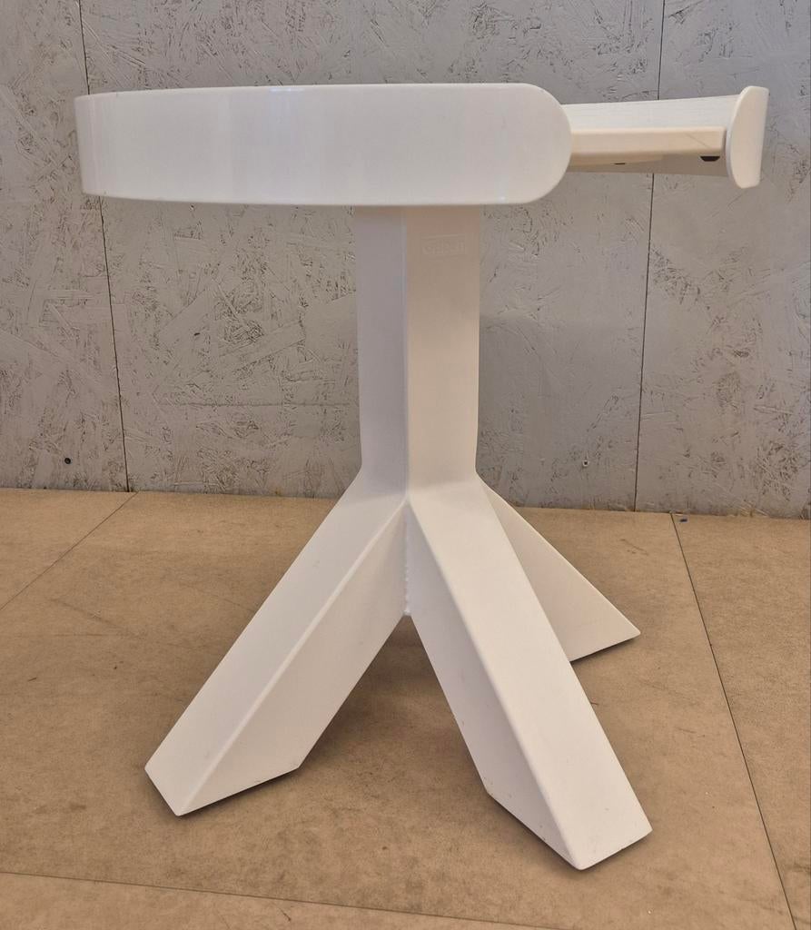 Gispen Dukdalf ronde design bijzettafel wit, Ophalen, Minder dan 45 cm, Minder dan 55 cm, Metaal of Aluminium