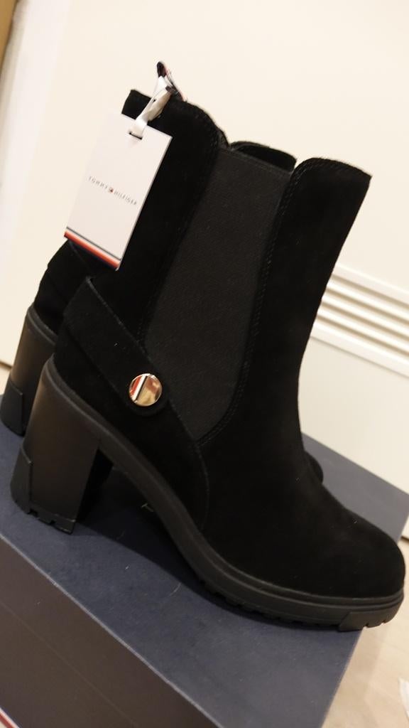 nieuwe zwarte TOMMY HILFIGER laarsjes, Verzenden, Zwart, Lage of Enkellaarzen, Nieuw