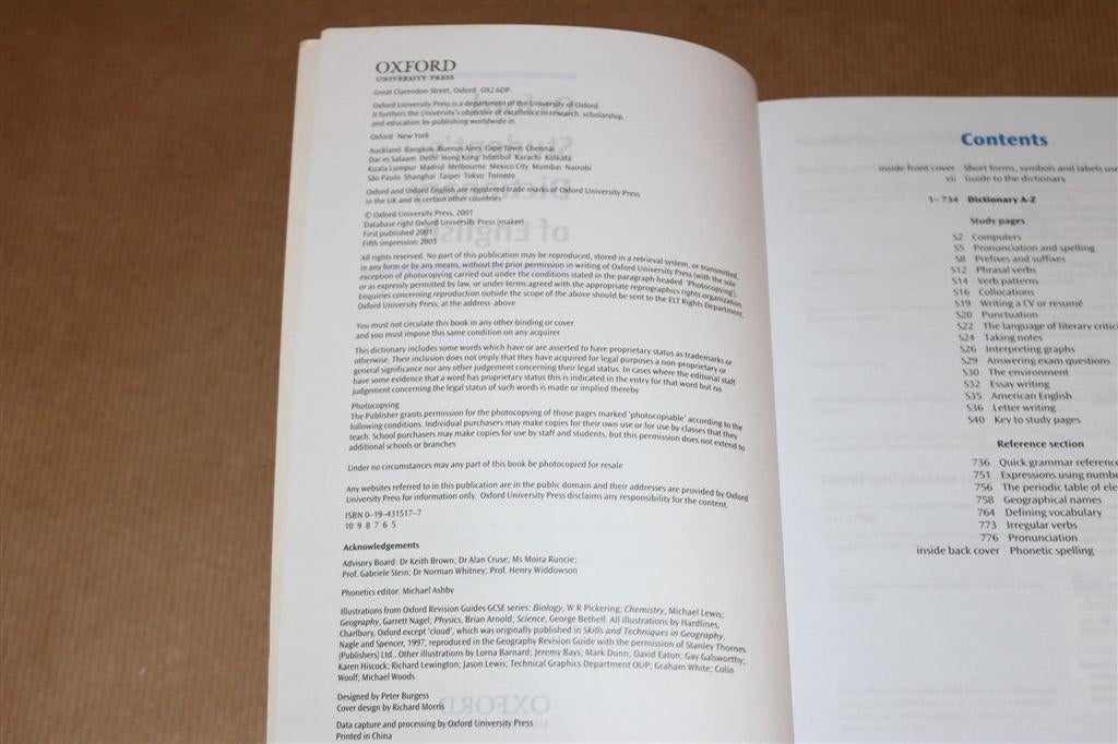 Oxford student's dictionary of English. 2003., Ophalen of Verzenden, Gelezen, Van Dale, Engels