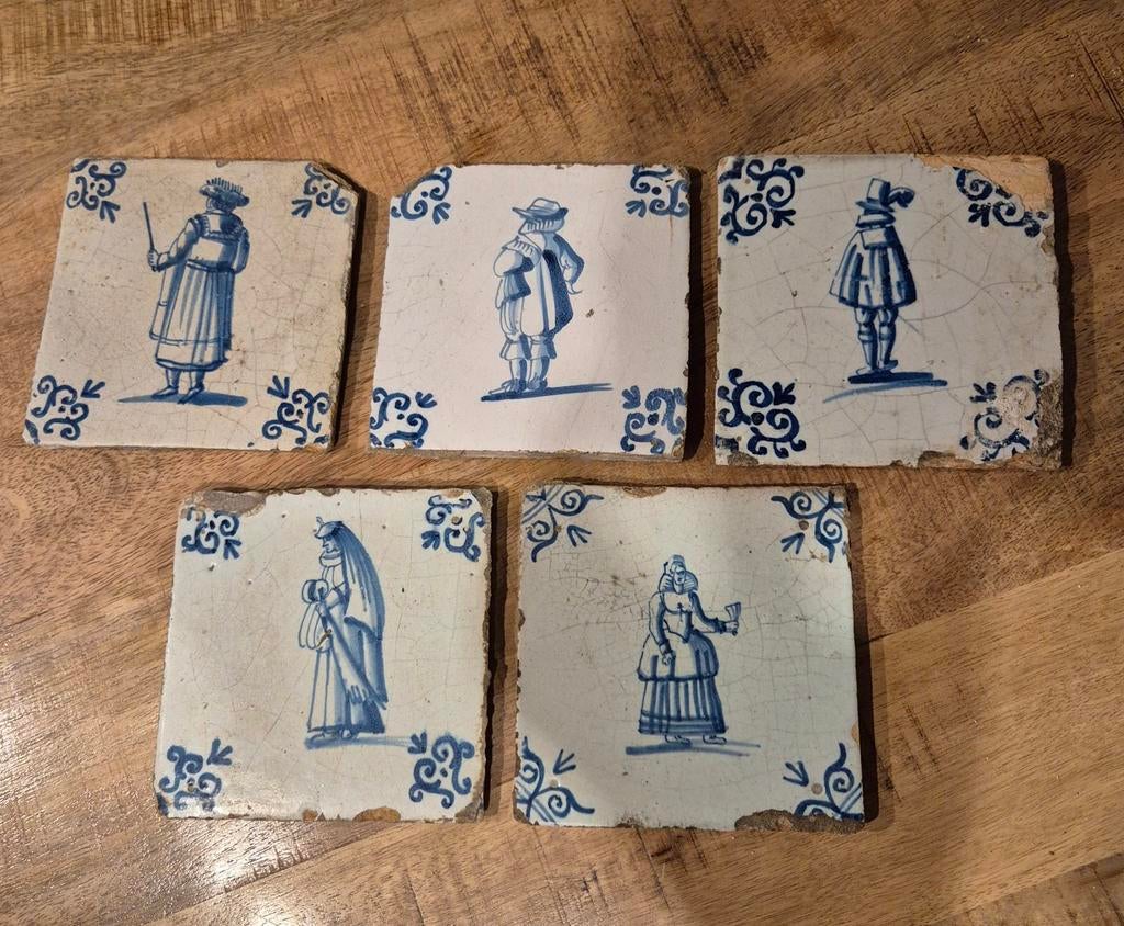 17e eeuwse tegels figuren, Ophalen of Verzenden