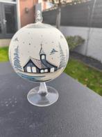 Handgeschilderde glazen Kerstbal, Diversen, Kerst, Ophalen