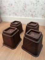 Bedklossen / bedverhogers bruin (13 cm hoog), Ophalen, Gebruikt