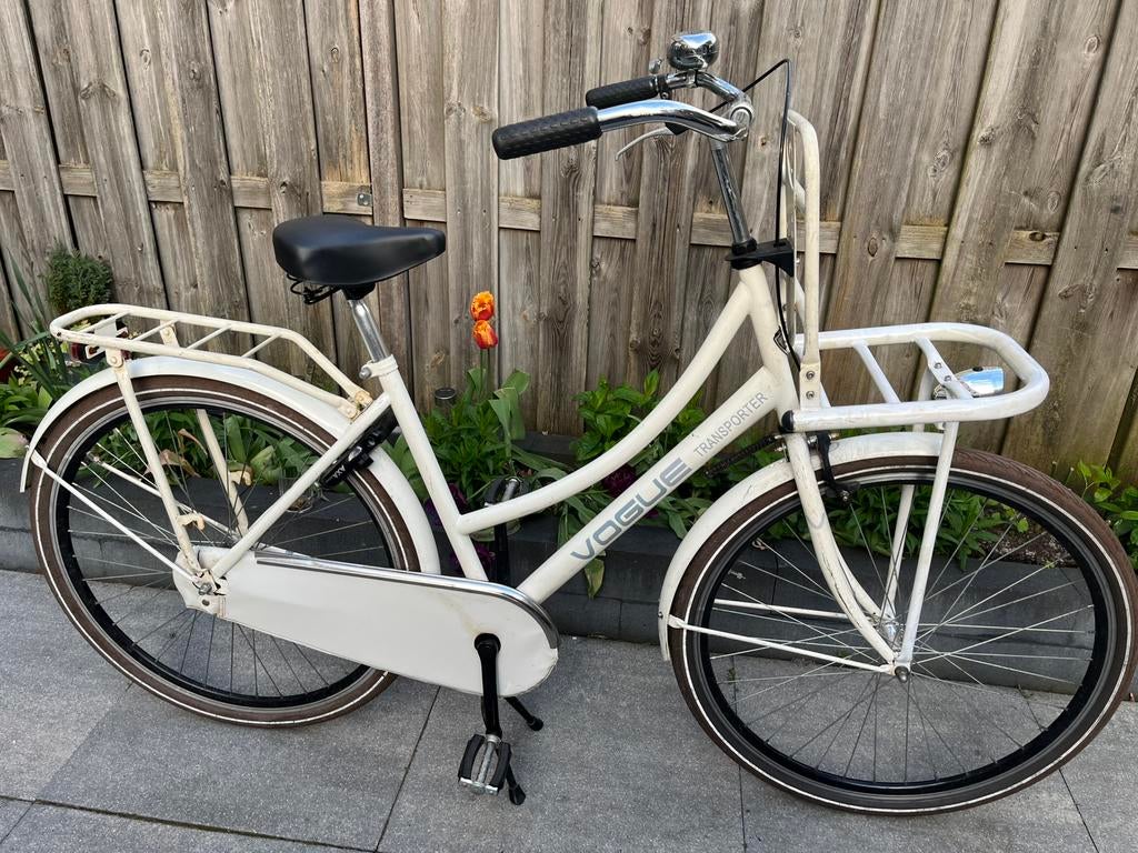 Sterke VOUGE TRANSPORTER damesfiets,28”,50cm fr, voordrager, 50 tot 53 cm, Ophalen of Verzenden, Zo goed als nieuw, Handrem