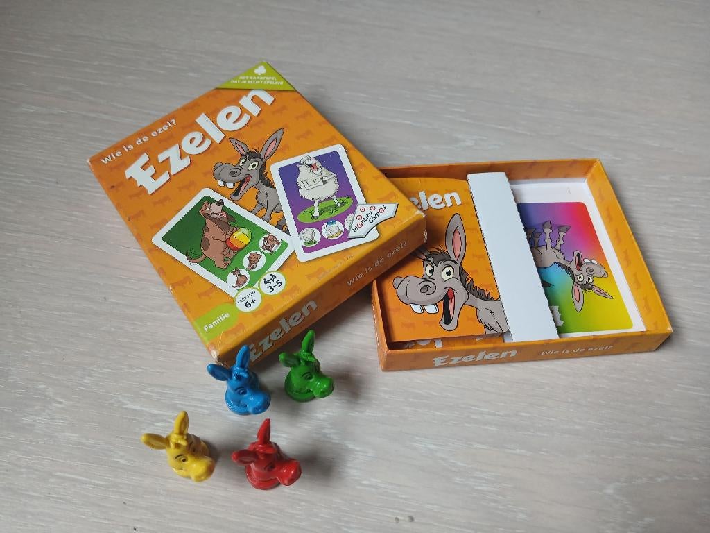 Ezelen kaartspel, Hobby en Vrije tijd, Gezelschapsspellen | Kaartspellen, Vijf spelers of meer, Ophalen of Verzenden, Zo goed als nieuw