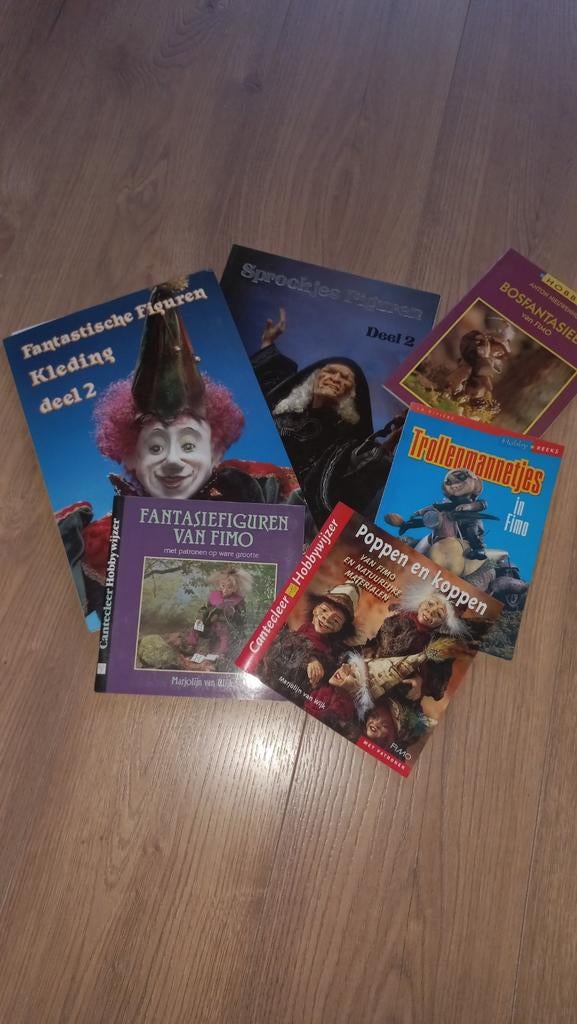 6 x fimo Boekjes: Fantasiefiguren, Sprookjes, Poppen en meer, Ophalen of Verzenden, Gelezen, Poppen maken, Geschikt voor kinderen
