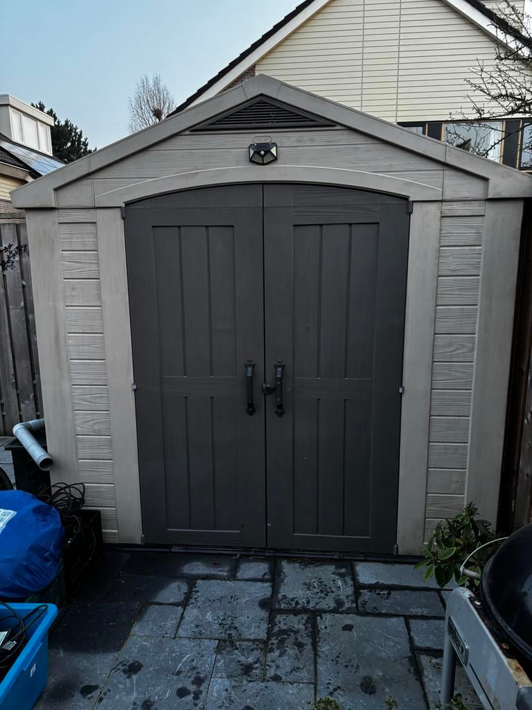 Dit weekend Kunststof schuurtje - zelf afbreken en ophalen, Ophalen, Gebruikt, Kunststof, Overige typen