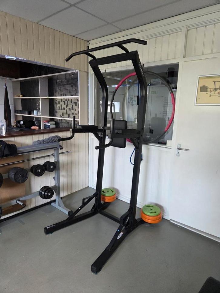 Multifunctionele Power Tower Training Station 150kg, Sport en Fitness, Fitnessmaterialen, Gebruikt, Overige typen, Armen, Benen