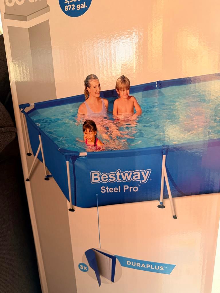 Zwembad 3 x 2 m met filterpomp en afdekzeil, Ophalen, Zo goed als nieuw, Opzetzwembad, 200 tot 400 cm