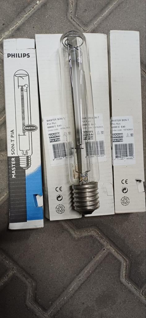 Philips Master SON-T PIA Plus 600W E40 Hogedruk Natriumlamp, 60 watt of meer, Overige typen, Nieuw, Industrieel