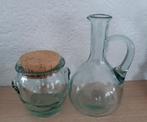 Snoeppot met glazen karaf, Ophalen of Verzenden, Overige kleuren, Glas, Minder dan 50 cm