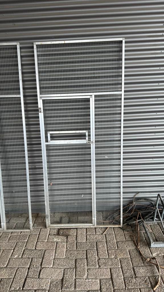 Voliere panelen met deur, Ophalen of Verzenden, Zo goed als nieuw, Aluminium, Volière