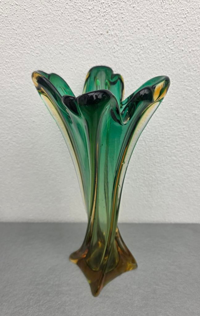 Vintage murano glazen vaas, Ophalen of Verzenden