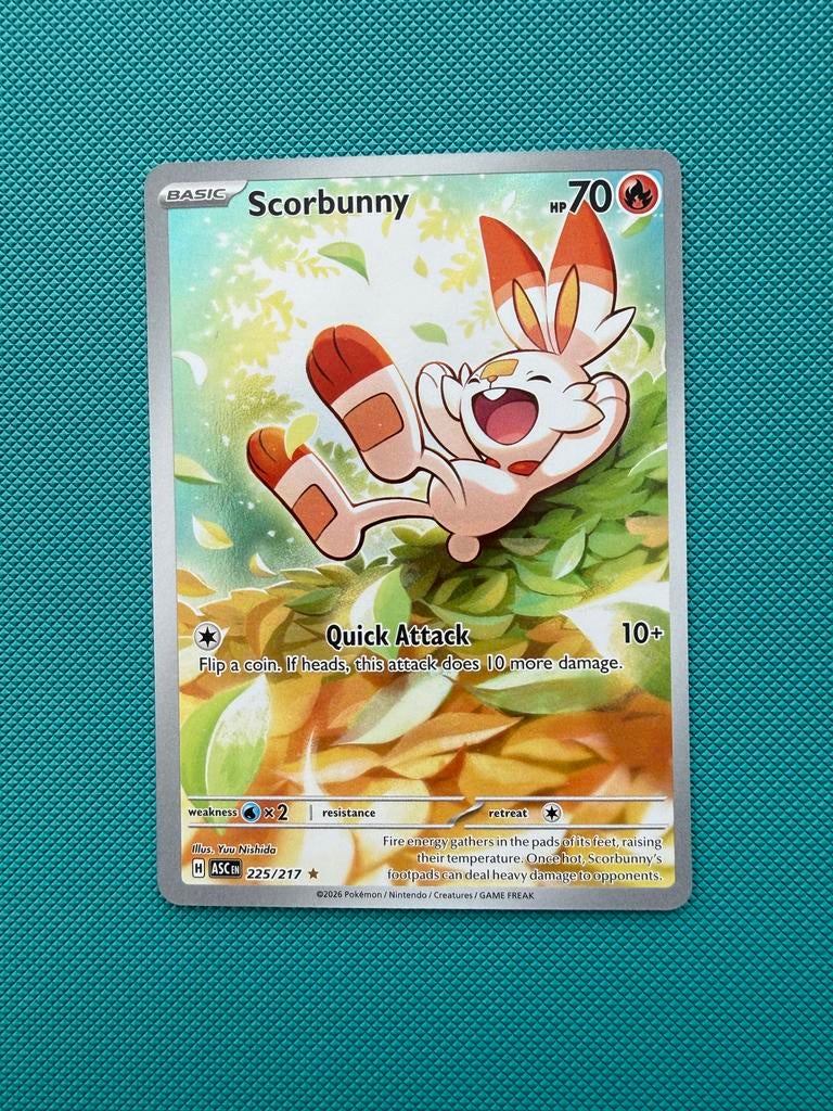 Scorbunny 225/217 ASC Ascended Heroes Pokemon, Ophalen of Verzenden, Zo goed als nieuw