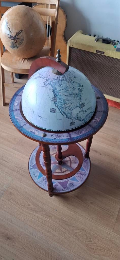 Drankglobe wereldbol drank en whisky houder globebar wagen, Ophalen of Verzenden, Zo goed als nieuw