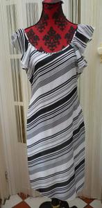 Only jurk maat L wit/zwart (42/44), Wit, Maat 42/44 (L), Ophalen of Verzenden, Boven de knie