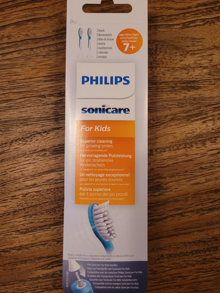 Philips Sonicare For Kids Opzetborstels HX6042 (2 stuks), Ophalen of Verzenden, Nieuw, Mondverzorging