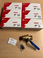 VSH kogelstopkraan met hendel met aftap knelfitting 28mm, Ophalen of Verzenden, Nieuw, Koper, Kraan