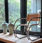 Hide leer MR stoelen l mies vd rohe lilly reich breuer, Huis en Inrichting, Stoelen, Ophalen of Verzenden, Zwart, Eén