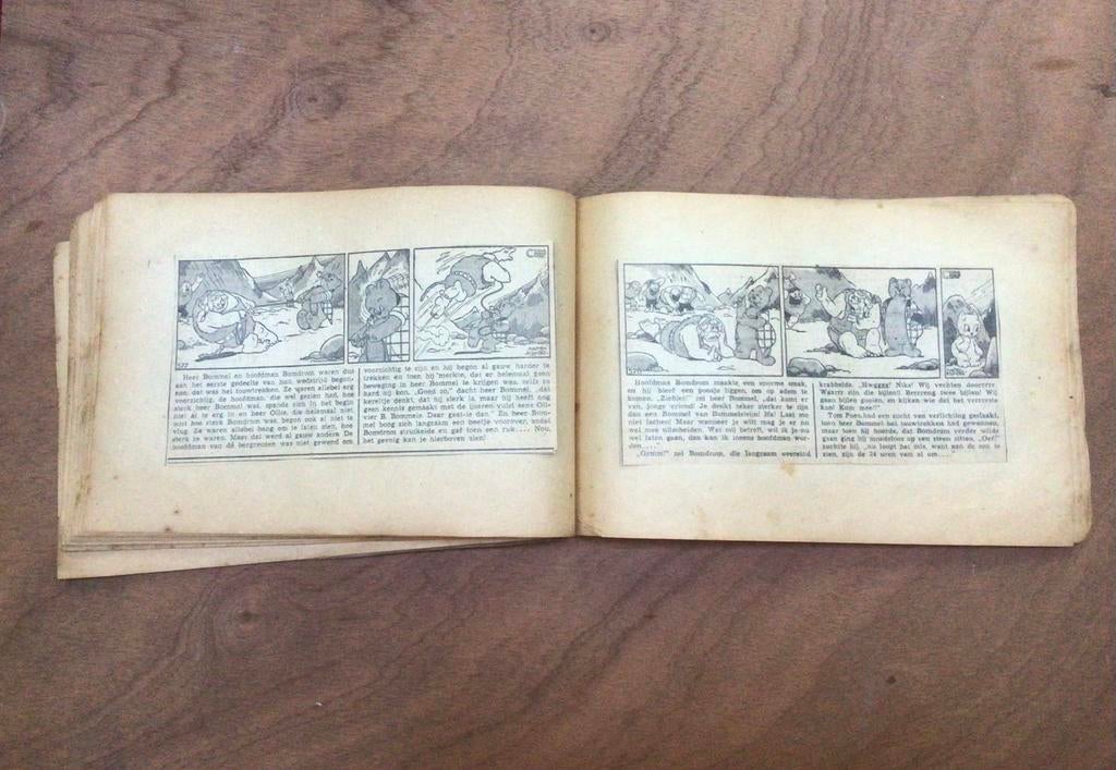 "Heer Bommel en de bergmensen" krantenknipsels 1943 Tom Poes, Eén stripboek, Ophalen of Verzenden, Gelezen