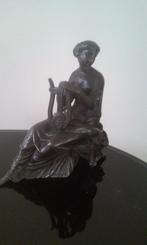 Beeld, vrouw met harp, Ophalen of Verzenden, Zo goed als nieuw, Mens