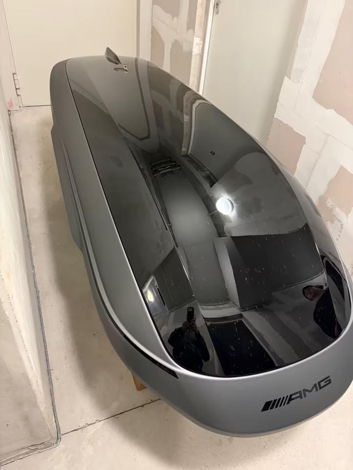 Exclusieve AMG Dakbox Mercedes-Benz Dakkoffer Skibox, Auto diversen, Dakkoffers, Zo goed als nieuw, Ophalen