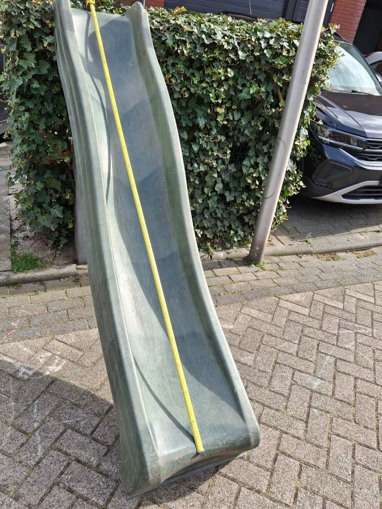 Groene glijbaan - 220 cm, Ophalen, Gebruikt, Glijbaan