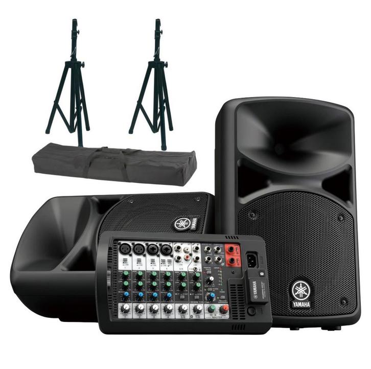 Gezocht Yamaha stagepas 500 compleet, Audio, Tv en Foto, Luidsprekers, Gebruikt, Front, Rear of Stereo speakers, 120 watt of meer