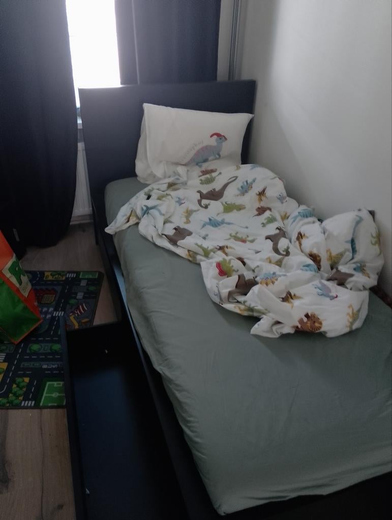 IKEA kinderbed met lattenbodem en matras, Gebruikt, 70 tot 85 cm, 160 tot 180 cm, Ophalen