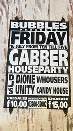 1993 poster Bubbles Lelystad gabber Thunderdome hardcore, Ophalen of Verzenden, Gebruikt, A1 t/m A3, Film en Tv
