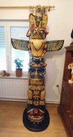 Beeld Totempaal,220cm,Indiaan totem,Cowboy,mancave, Ophalen, Zo goed als nieuw, Kunststof, Mensenbeeld